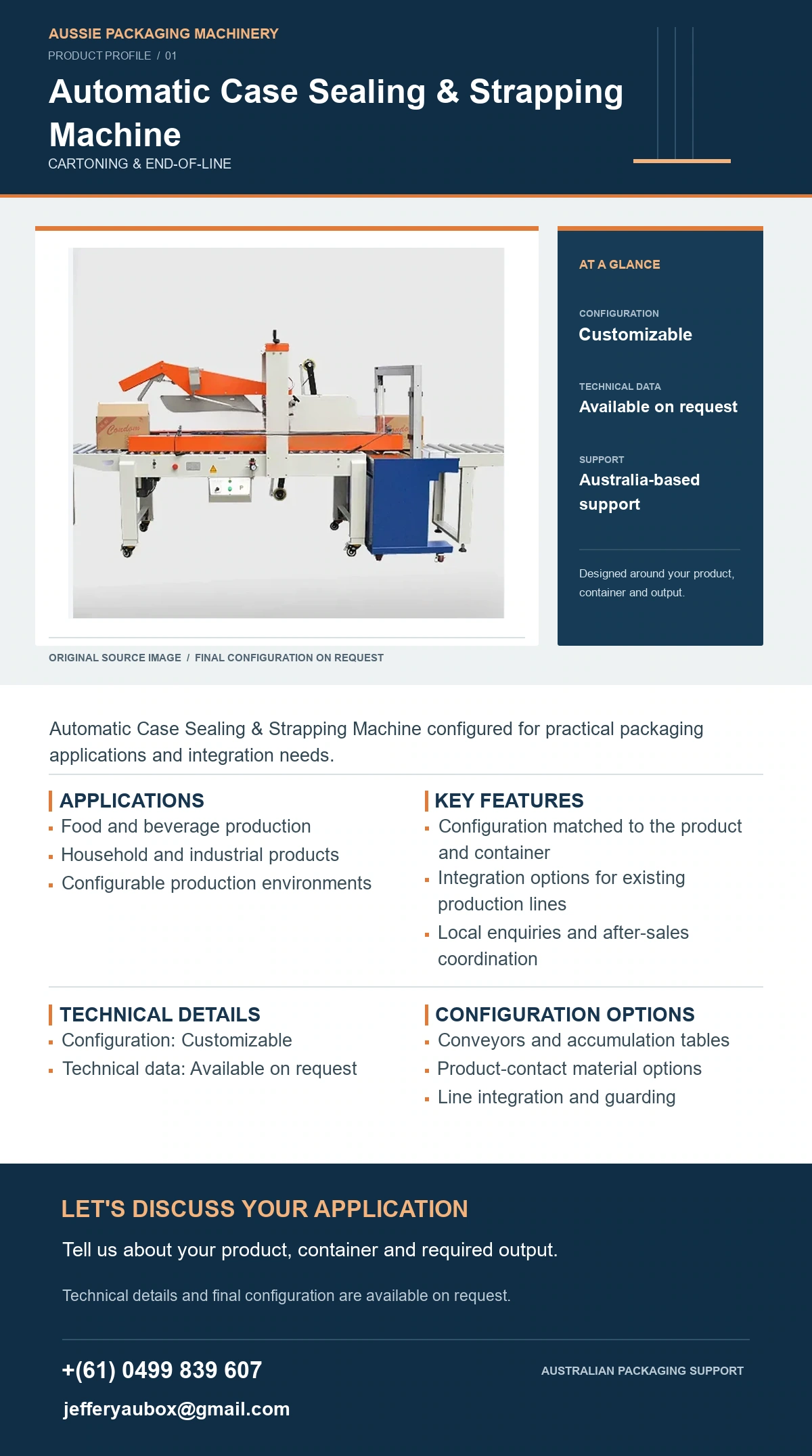 Automatic Case Sealing & Strapping Machine product detail artwork