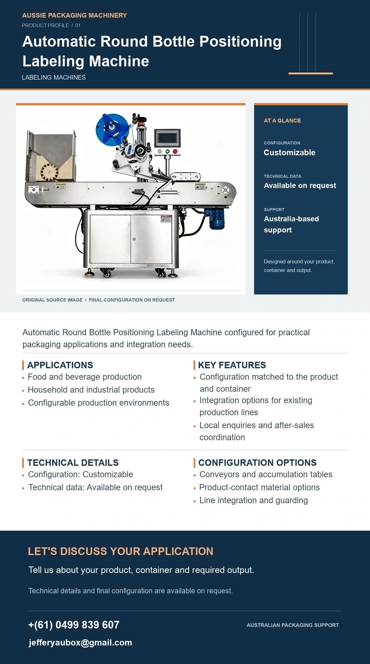 Automatic Round Bottle Positioning Labeling Machine product detail artwork