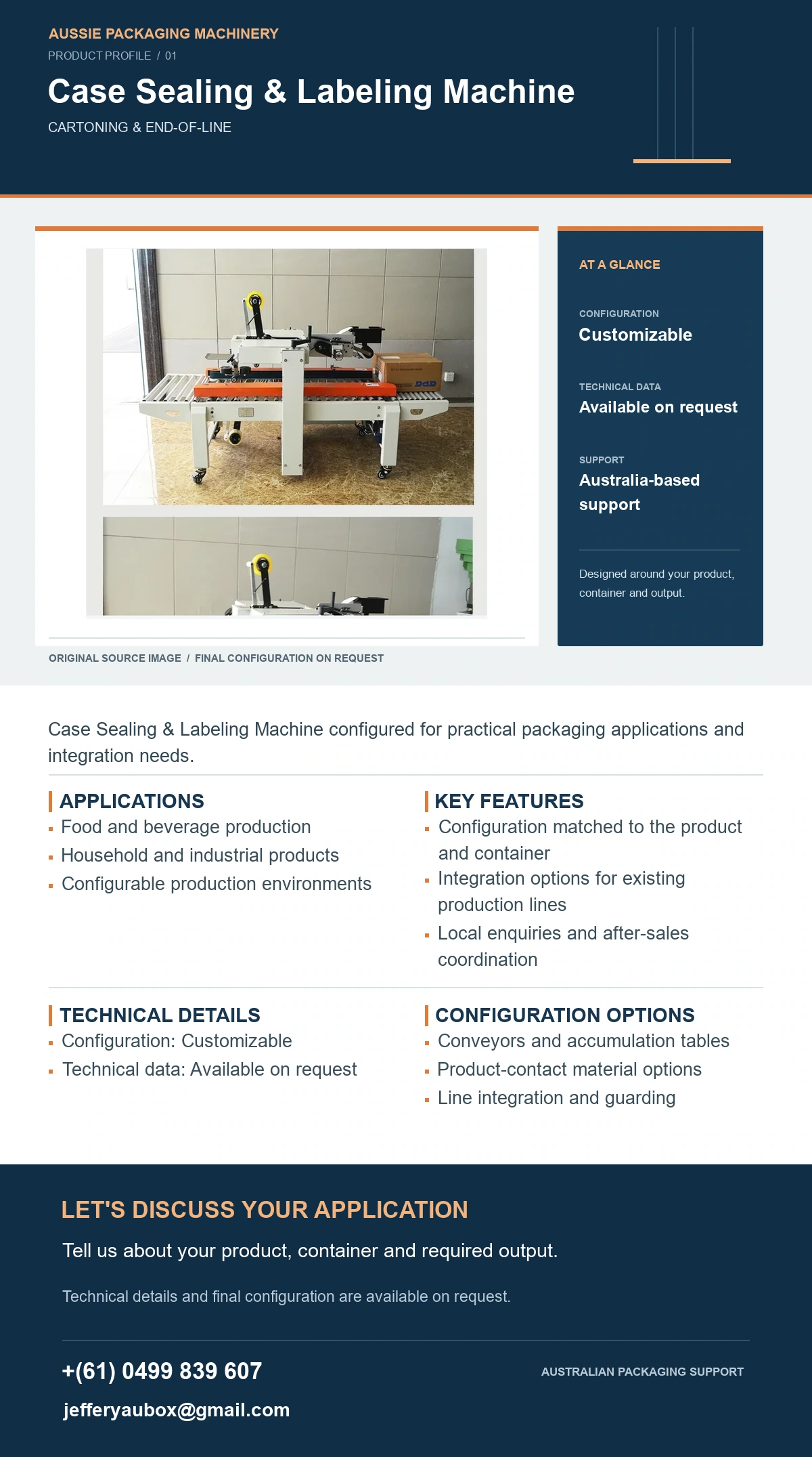 Case Sealing & Labeling Machine product detail artwork