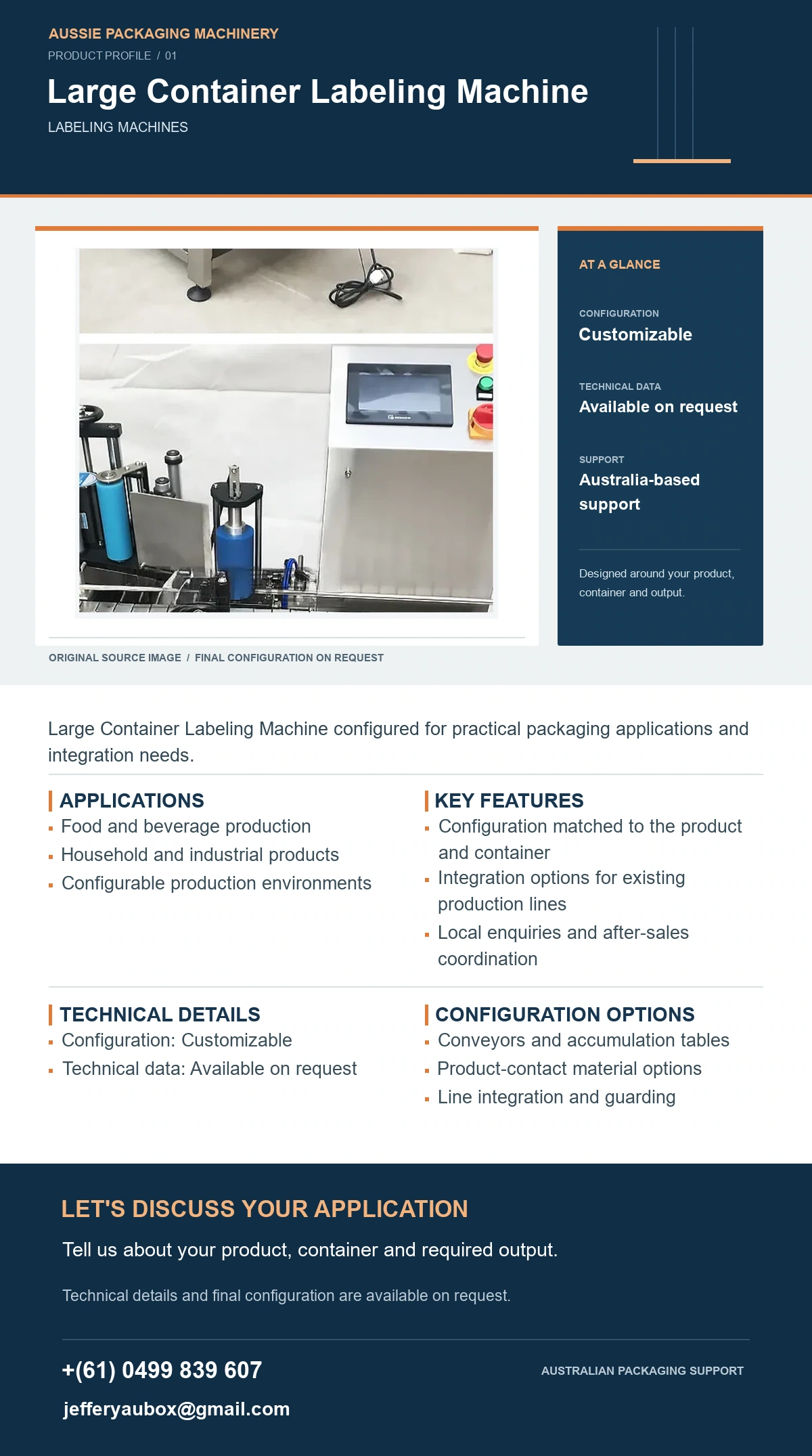 Large Container Labeling Machine product detail artwork