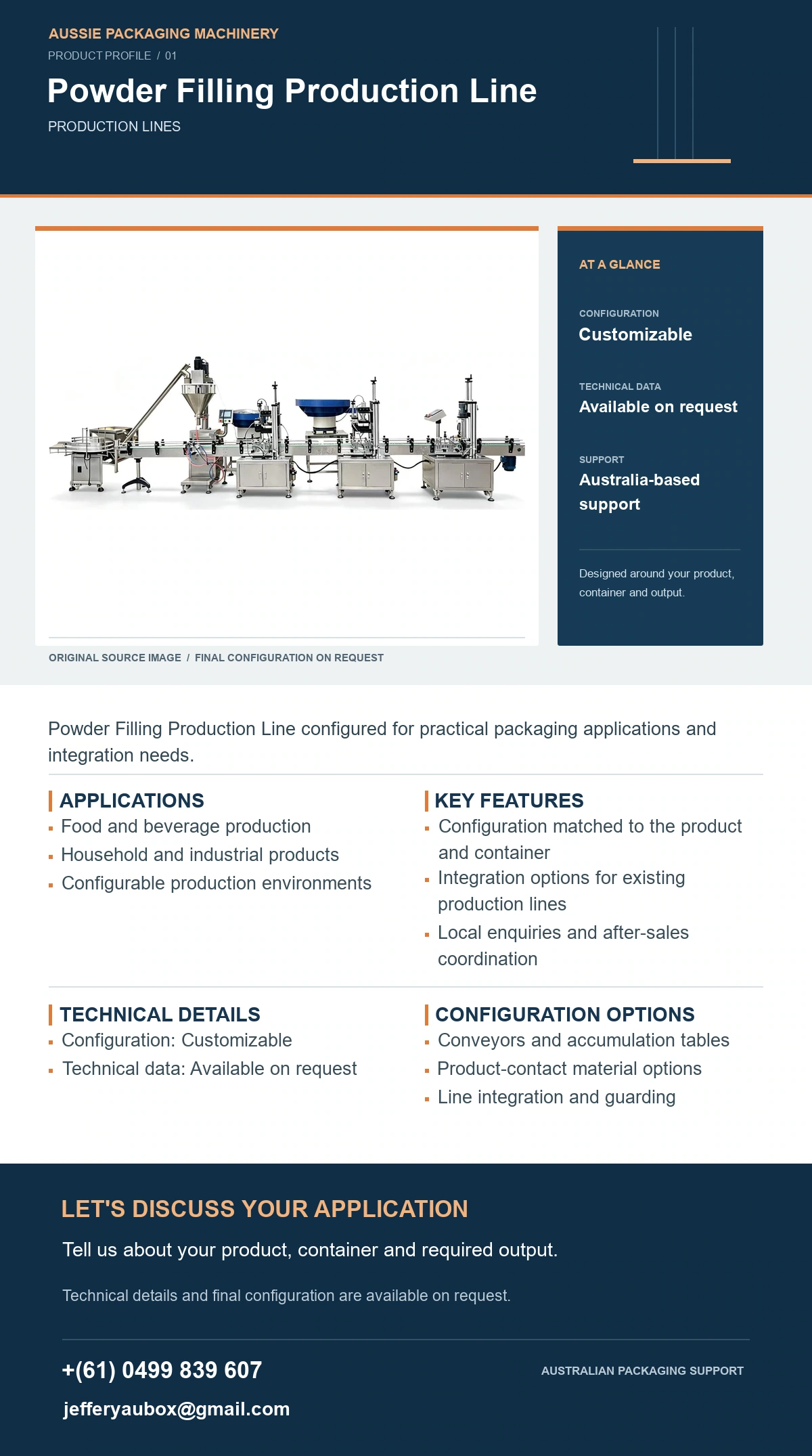 Powder Filling Production Line product detail artwork