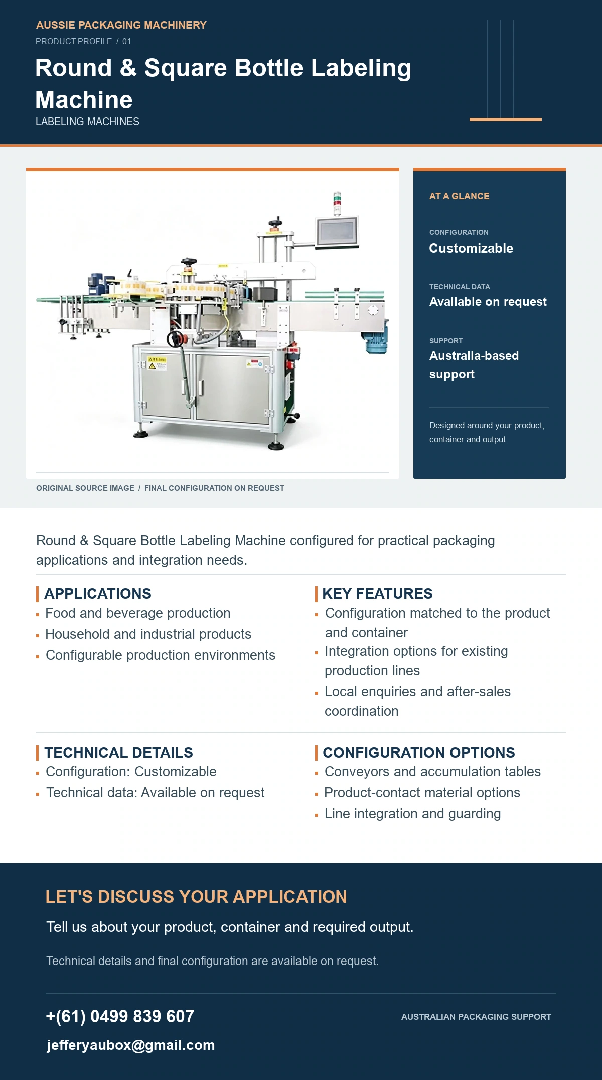 Round & Square Bottle Labeling Machine product detail artwork
